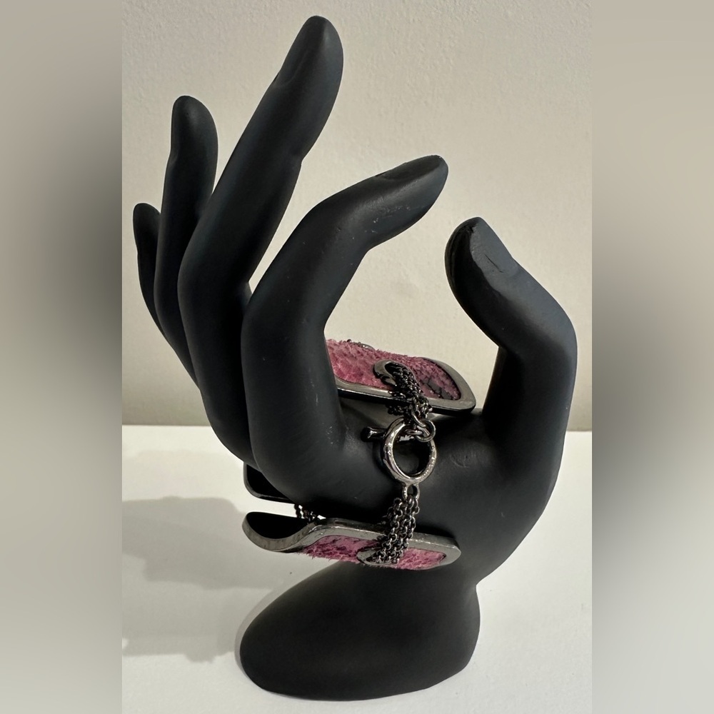 New Nine West Python-Print Chain Bracelet - Wine … - image 3